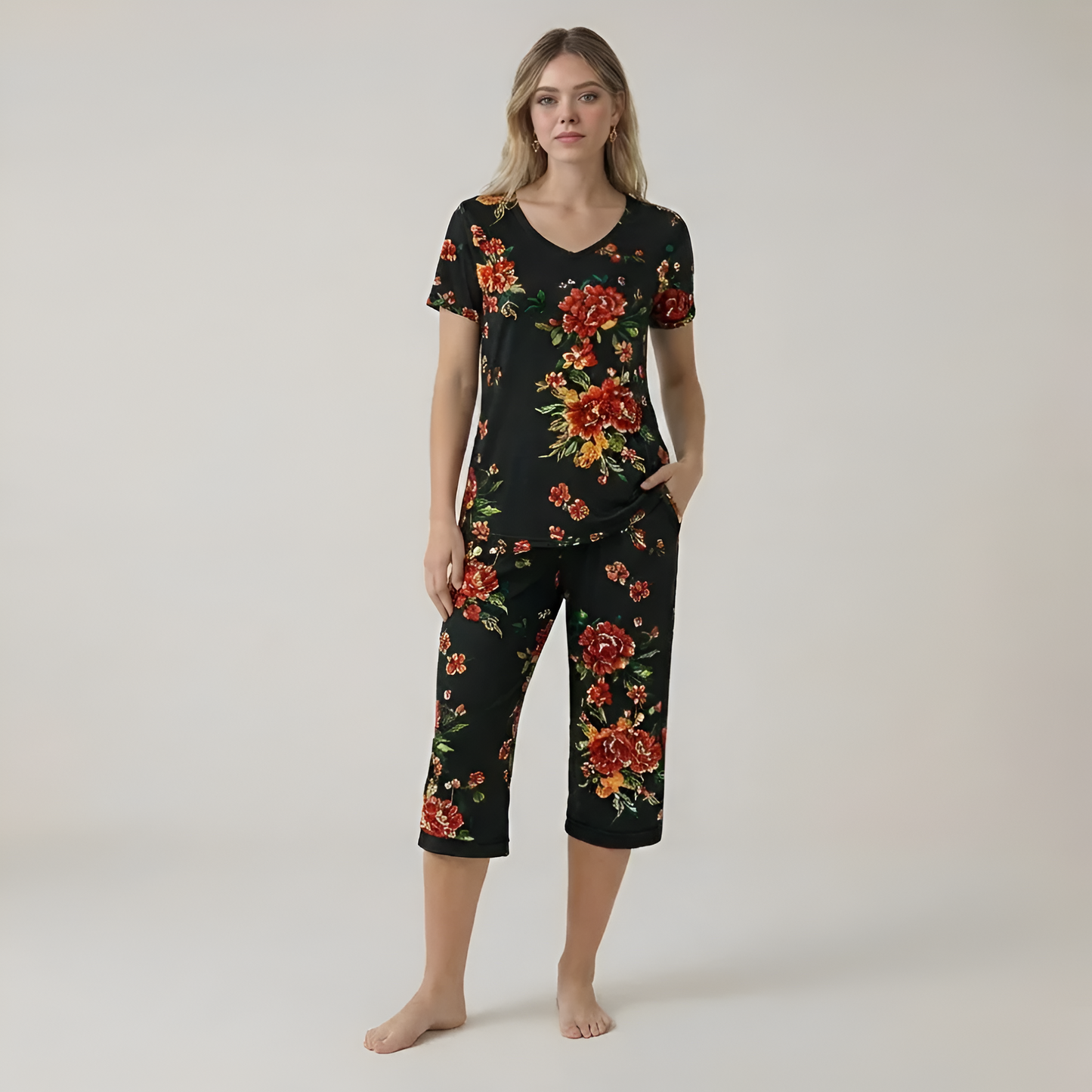 Casual Two Piece Pajama Set For Women