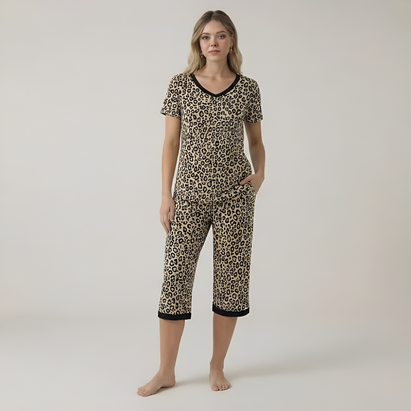 Casual Two Piece Pajama Set For Women