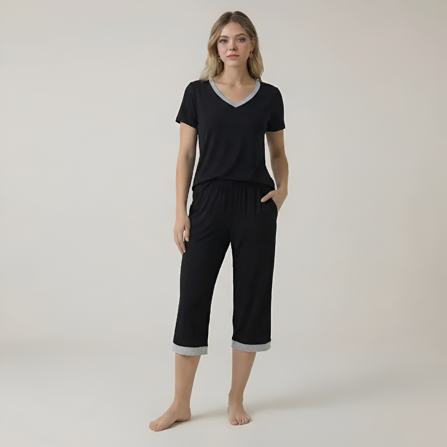 Casual Two Piece Pajama Set For Women