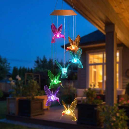 Solar Hummingbird WindChimes