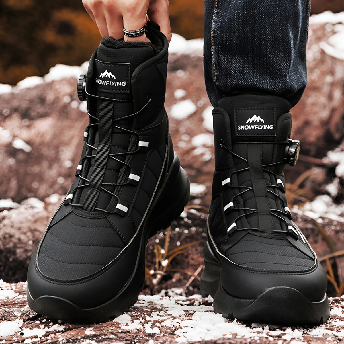 Ridgeline Men's Faux-Fur Lined Snow Boots