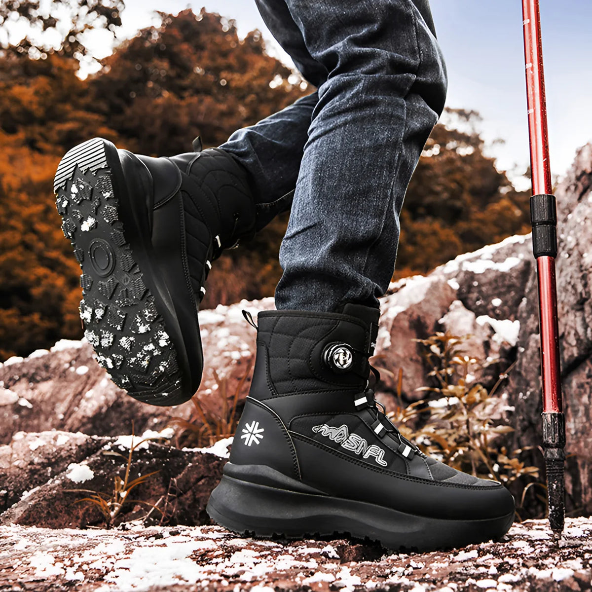 Ridgeline Men's Faux-Fur Lined Snow Boots
