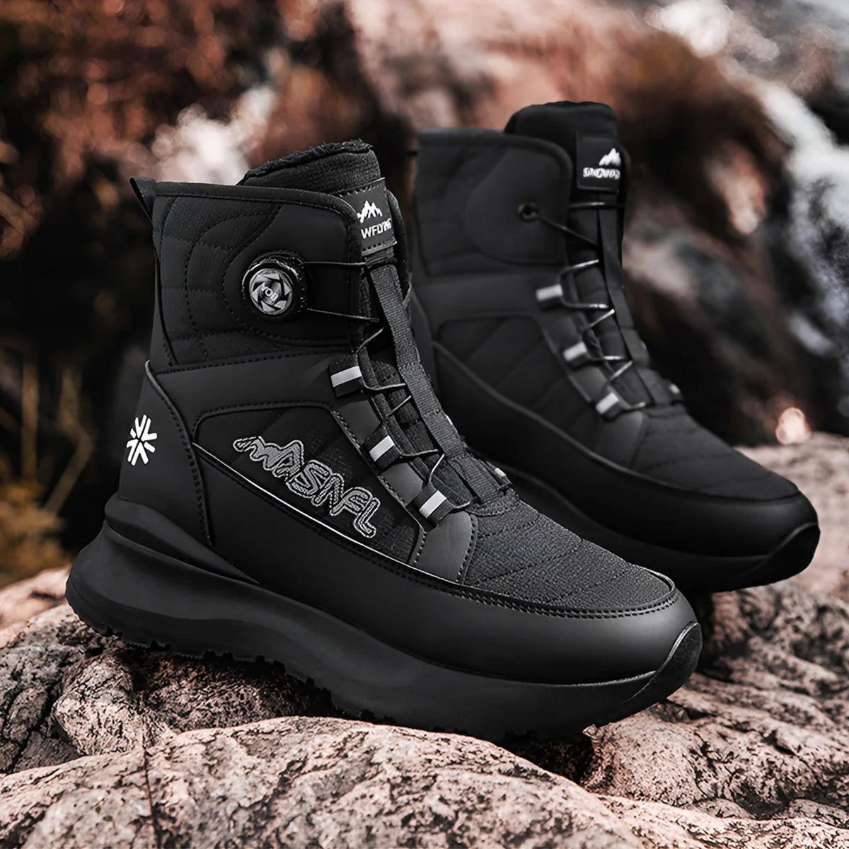 Ridgeline Men's Faux-Fur Lined Snow Boots