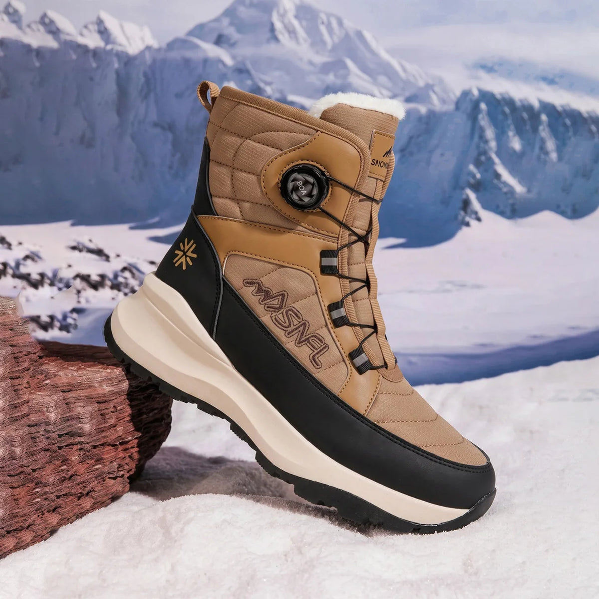 Ridgeline Men's Faux-Fur Lined Snow Boots