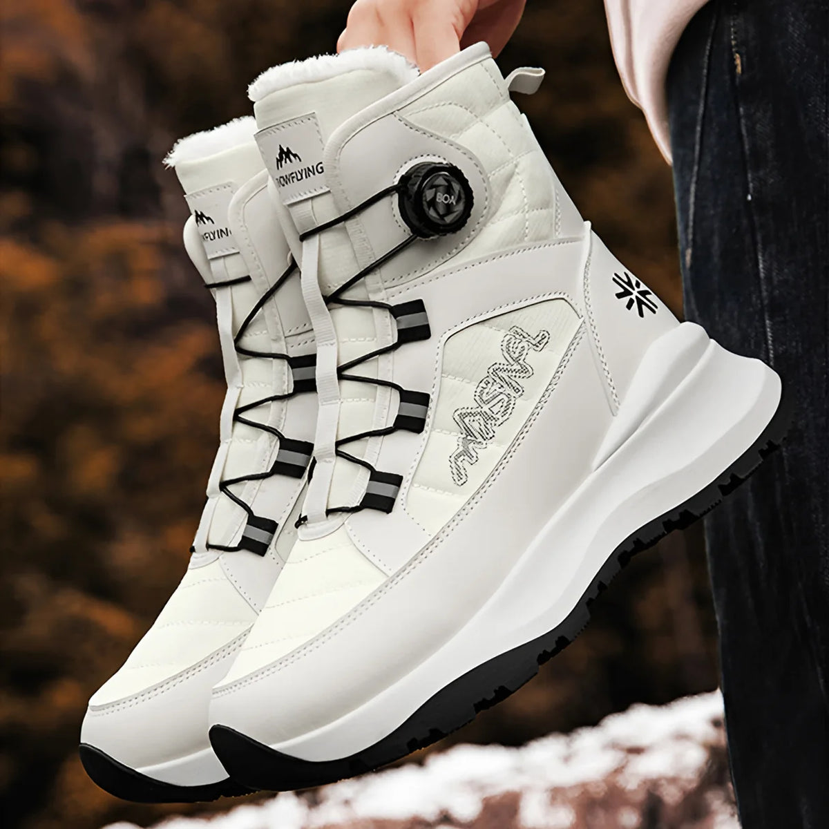 Ridgeline Men's Faux-Fur Lined Snow Boots
